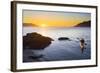 Sea Kayaker at Vendovi Island, San Juan Islands, Washington-Gary Luhm-Framed Photographic Print