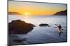 Sea Kayaker at Vendovi Island, San Juan Islands, Washington-Gary Luhm-Mounted Photographic Print