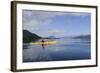 Sea Kayaker in Canal Jacaf, Chonos Archipelago, Aysen, Chile-Fredrik Norrsell-Framed Photographic Print