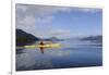 Sea Kayaker in Canal Jacaf, Chonos Archipelago, Aysen, Chile-Fredrik Norrsell-Framed Photographic Print