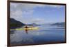 Sea Kayaker in Canal Jacaf, Chonos Archipelago, Aysen, Chile-Fredrik Norrsell-Framed Photographic Print