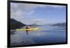 Sea Kayaker in Canal Jacaf, Chonos Archipelago, Aysen, Chile-Fredrik Norrsell-Framed Photographic Print