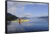 Sea Kayaker in Canal Jacaf, Chonos Archipelago, Aysen, Chile-Fredrik Norrsell-Framed Stretched Canvas
