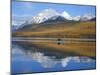 Sea Kayaker on Bowman Lake in Autumn in Glacier National Park, Montana, USA-Chuck Haney-Mounted Photographic Print