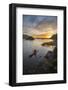 Sea Kayaker Paddling at Sunrise, Alkili Lake, Washington, USA-Gary Luhm-Framed Photographic Print