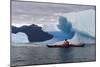 Sea Kayaking Among Icebergs, Laguna San Rafael NP, Aysen, Chile-Fredrik Norrsell-Mounted Photographic Print