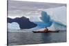 Sea Kayaking Among Icebergs, Laguna San Rafael NP, Aysen, Chile-Fredrik Norrsell-Stretched Canvas