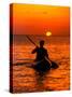 Sea Kayaking at Sunset, Bahama Out Islands, Bahamas-Greg Johnston-Stretched Canvas