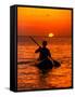 Sea Kayaking at Sunset, Bahama Out Islands, Bahamas-Greg Johnston-Framed Stretched Canvas