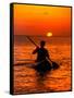 Sea Kayaking at Sunset, Bahama Out Islands, Bahamas-Greg Johnston-Framed Stretched Canvas