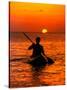 Sea Kayaking at Sunset, Bahama Out Islands, Bahamas-Greg Johnston-Stretched Canvas