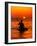 Sea Kayaking at Sunset, Bahama Out Islands, Bahamas-Greg Johnston-Framed Photographic Print