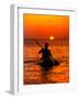 Sea Kayaking at Sunset, Bahama Out Islands, Bahamas-Greg Johnston-Framed Photographic Print