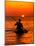 Sea Kayaking at Sunset, Bahama Out Islands, Bahamas-Greg Johnston-Mounted Photographic Print