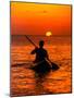 Sea Kayaking at Sunset, Bahama Out Islands, Bahamas-Greg Johnston-Mounted Photographic Print