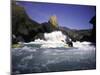 Sea Kayaking by Cliff, USA-Michael Brown-Mounted Photographic Print