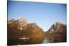 Sea Kayaking Jackson Lake In Grand Teton National Park, WY-Justin Bailie-Stretched Canvas