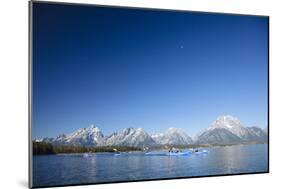 Sea Kayaking Jackson Lake In Grand Teton National Park, WY-Justin Bailie-Mounted Photographic Print