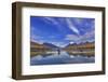 Sea Kayaking on Bowman Lake in Autumn in Glacier National Park, Montana, USA-Chuck Haney-Framed Photographic Print