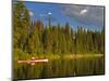 Sea Kayaking on Rainy Lake in the Lolo National Forest, Montana, Usa-Chuck Haney-Mounted Photographic Print