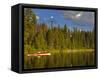 Sea Kayaking on Rainy Lake in the Lolo National Forest, Montana, Usa-Chuck Haney-Framed Stretched Canvas