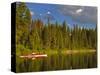 Sea Kayaking on Rainy Lake in the Lolo National Forest, Montana, Usa-Chuck Haney-Stretched Canvas