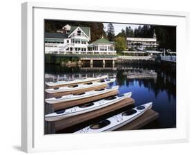 Sea Kayaks at Roche Harbor, San Juan Island, Washington, USA-Charles Gurche-Framed Photographic Print