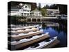 Sea Kayaks at Roche Harbor, San Juan Island, Washington, USA-Charles Gurche-Stretched Canvas