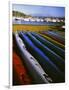 Sea Kayaks, Fisherman Bay, Lopez Island, Washington, USA-Charles Gurche-Framed Photographic Print