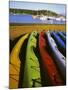 Sea Kayaks, Fisherman Bay, Lopez Island, Washington, USA-Charles Gurche-Mounted Photographic Print