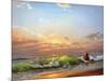 Sea Landscape On A Sunset-balaikin2009-Mounted Art Print