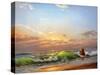 Sea Landscape On A Sunset-balaikin2009-Stretched Canvas