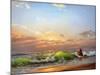 Sea Landscape On A Sunset-balaikin2009-Mounted Art Print