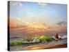 Sea Landscape On A Sunset-balaikin2009-Stretched Canvas