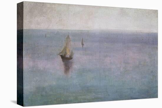 Sea Landscape with Sailing Boats, C. 1904-Wladyslaw Slewinski-Stretched Canvas