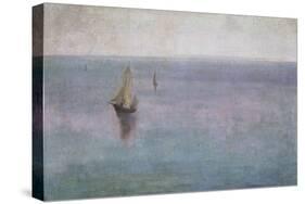 Sea Landscape with Sailing Boats, C. 1904-Wladyslaw Slewinski-Stretched Canvas