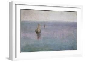 Sea Landscape with Sailing Boats, C. 1904-Wladyslaw Slewinski-Framed Giclee Print