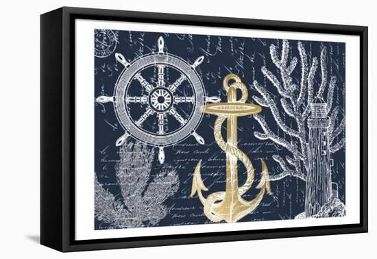 Sea Letters-Kimberly Allen-Framed Stretched Canvas