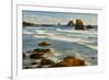 Sea Lion Rock from Indian Beach at sunset, Ecola State Park, Oregon-Adam Jones-Framed Photographic Print