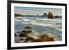 Sea Lion Rock from Indian Beach at sunset, Ecola State Park, Oregon-Adam Jones-Framed Photographic Print