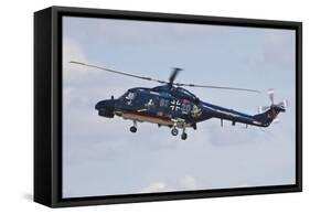 Sea Lynx Helicopter of the German Navy with 100th Anniversary Markings-null-Framed Stretched Canvas