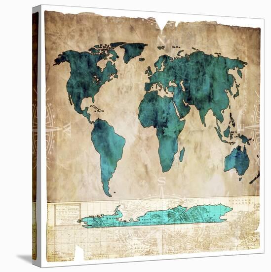 Sea Map I-LightBoxJournal-Stretched Canvas