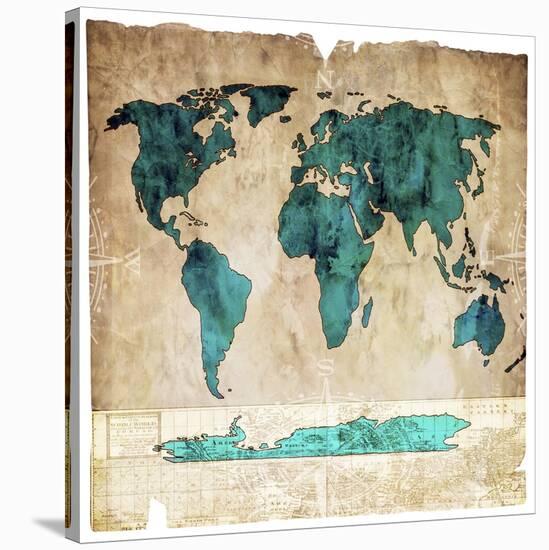 Sea Map I-LightBoxJournal-Stretched Canvas