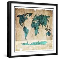 Sea Map I-LightBoxJournal-Framed Giclee Print