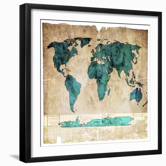 Sea Map I-LightBoxJournal-Framed Giclee Print