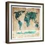 Sea Map I-LightBoxJournal-Framed Giclee Print