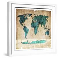 Sea Map I-LightBoxJournal-Framed Giclee Print