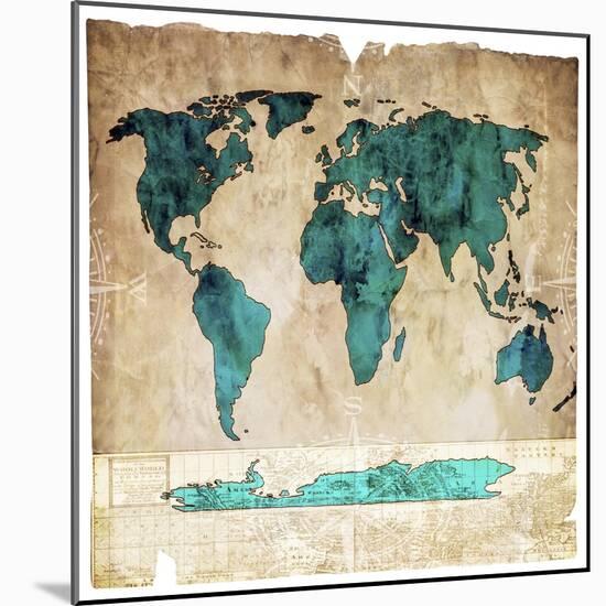 Sea Map I-LightBoxJournal-Mounted Giclee Print