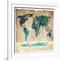 Sea Map I-LightBoxJournal-Framed Giclee Print