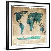 Sea Map I-LightBoxJournal-Framed Giclee Print